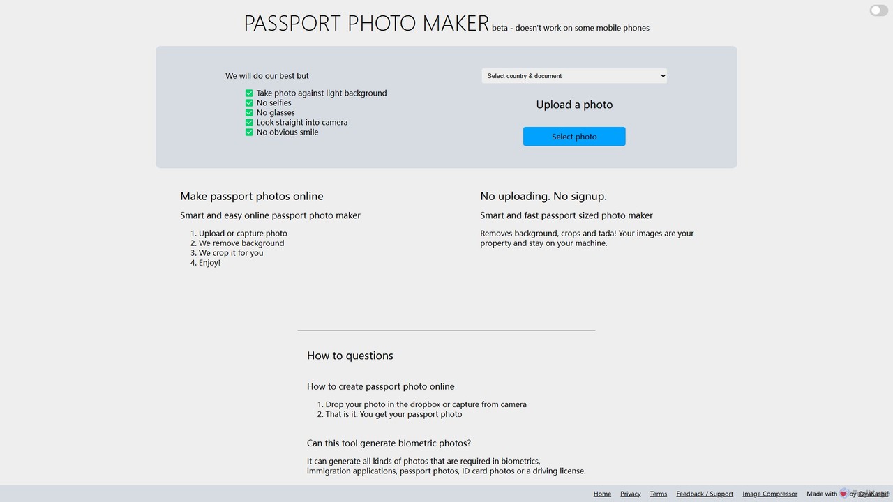 Passport Photo Maker