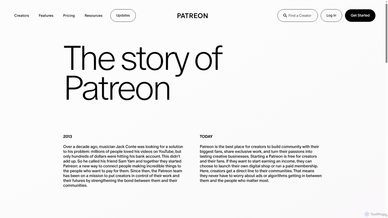 The story of Patreon — Patreon for Patreon