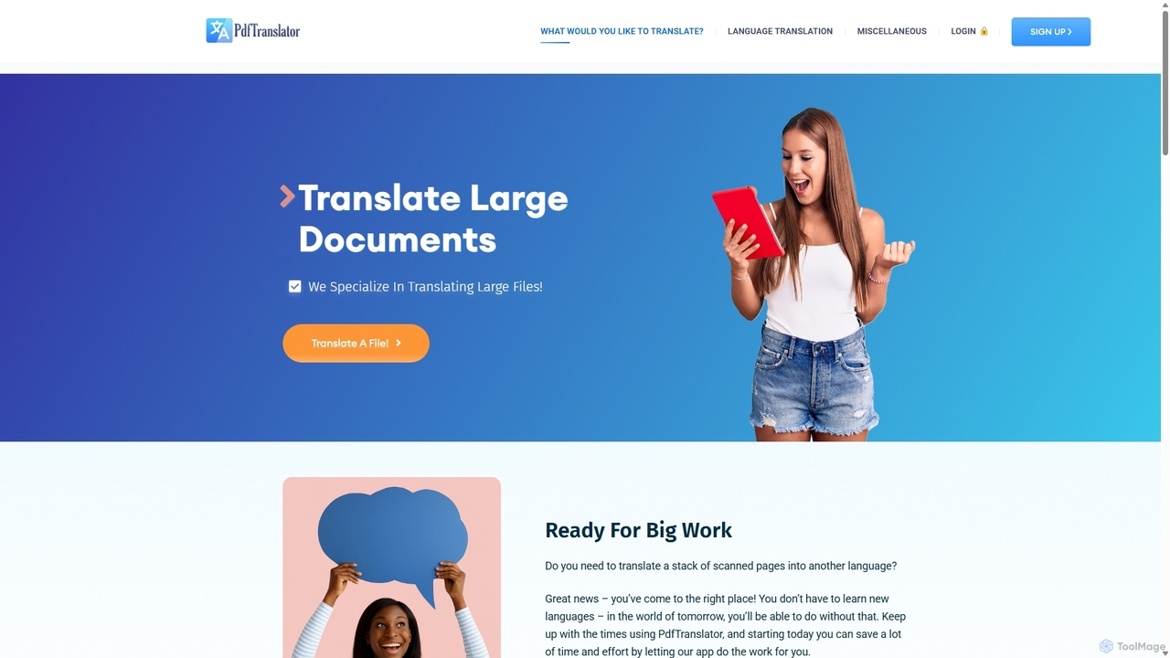 Translate Large Documents Online: PDF, DOCX, XLSX for Pdft
