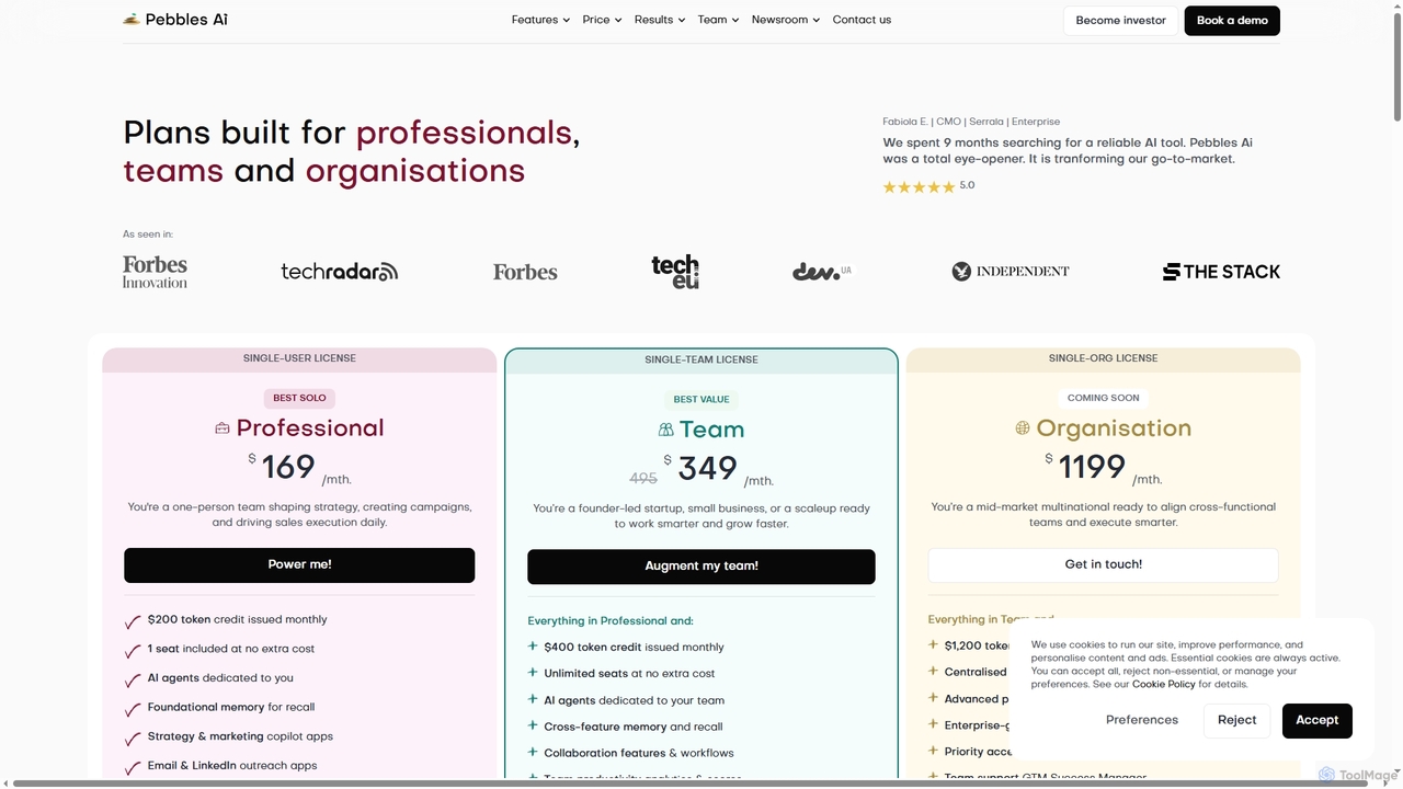 Pricing — Pebbles Ai for Pebbles
