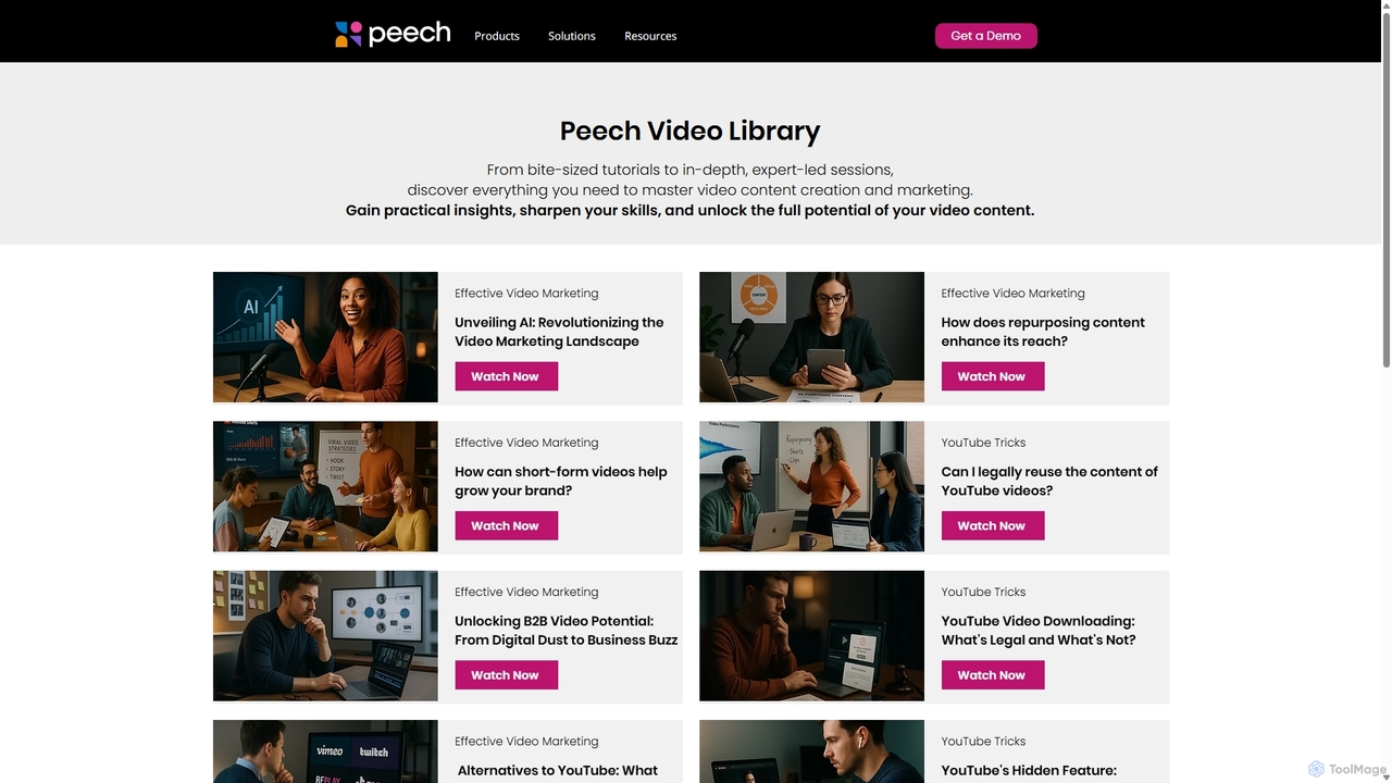 Video Library | Peech for Peech