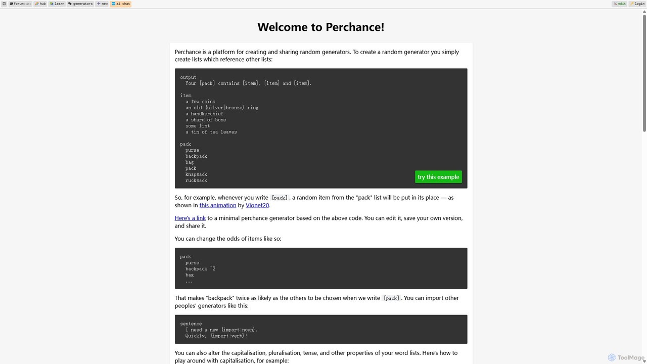Perchance