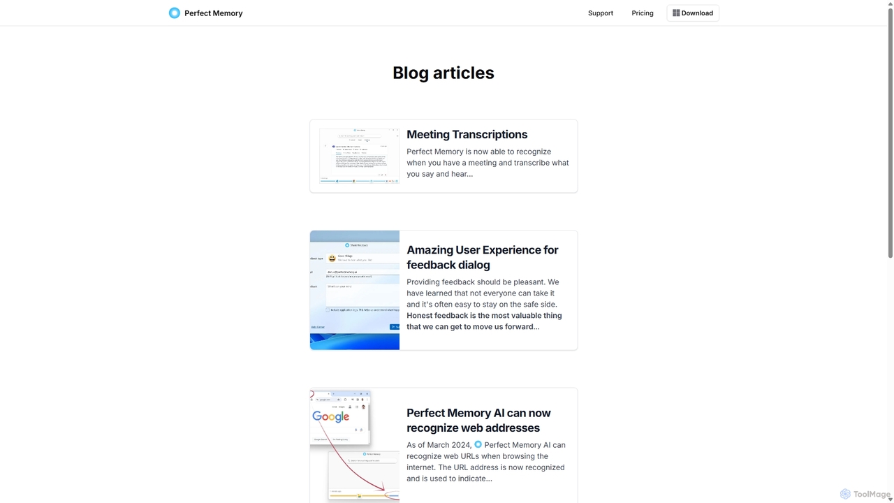 Blog articles | Perfect Memory AI for Perfect Memory AI