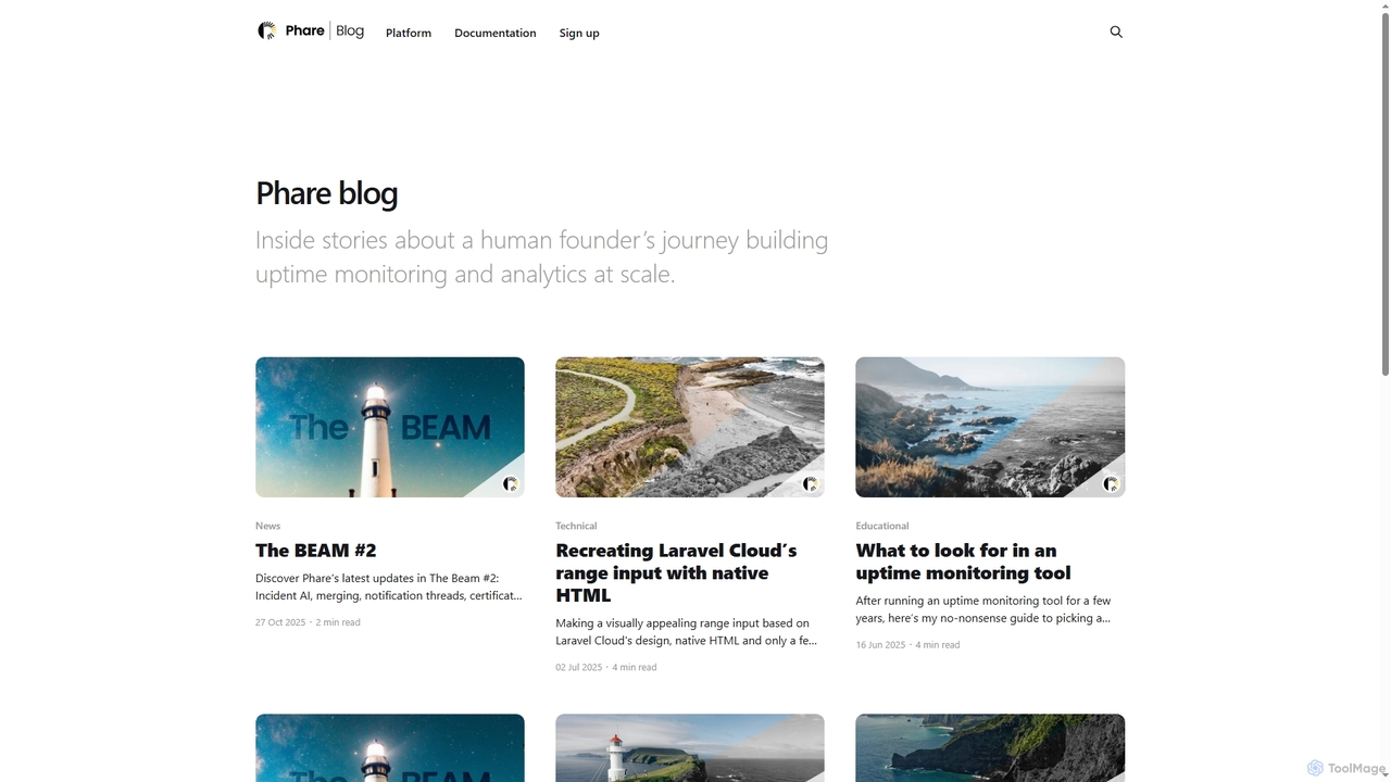 Phare blog | Insights on building uptime monitoring and analytics for Phare