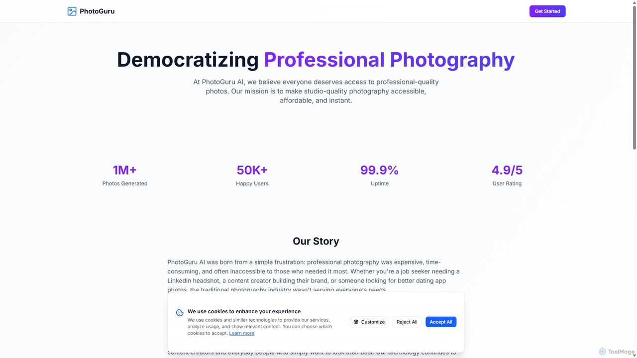 About Us | PhotoGuru AI - Revolutionizing Professional Photography | PhotoGuru AI for PhotoGuruAI