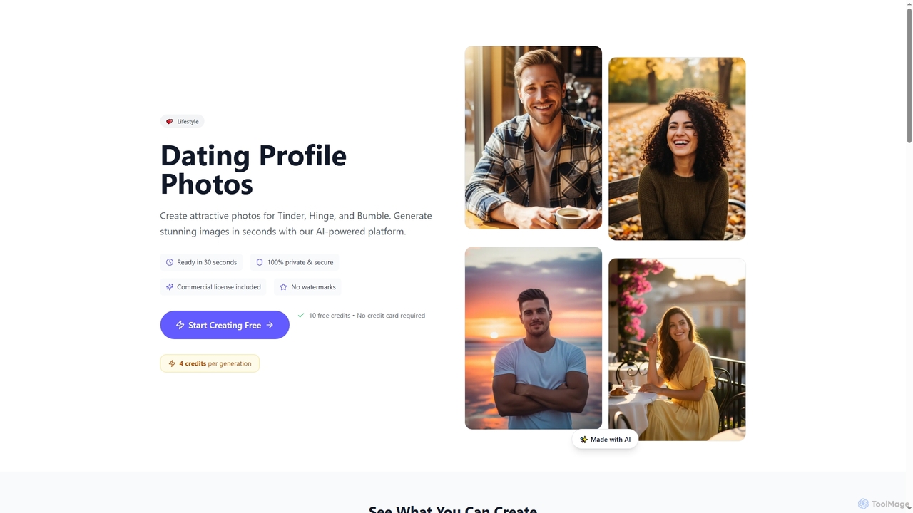 AI Dating Profile Photo Generator | PhotoStudioGen for PhotoStudioGen