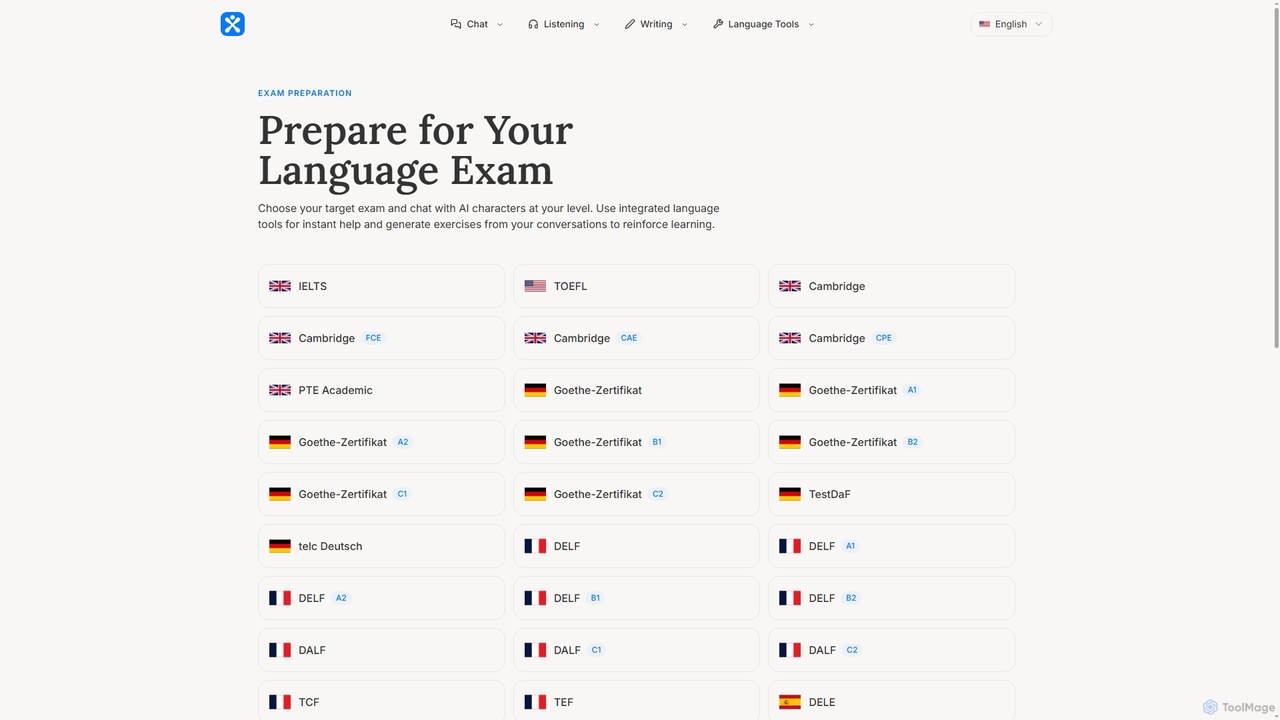 Language Exam Preparation for Phrasium