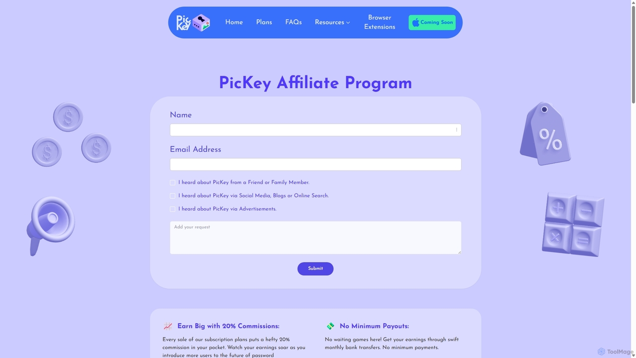 Visual Password Manager for PicKey