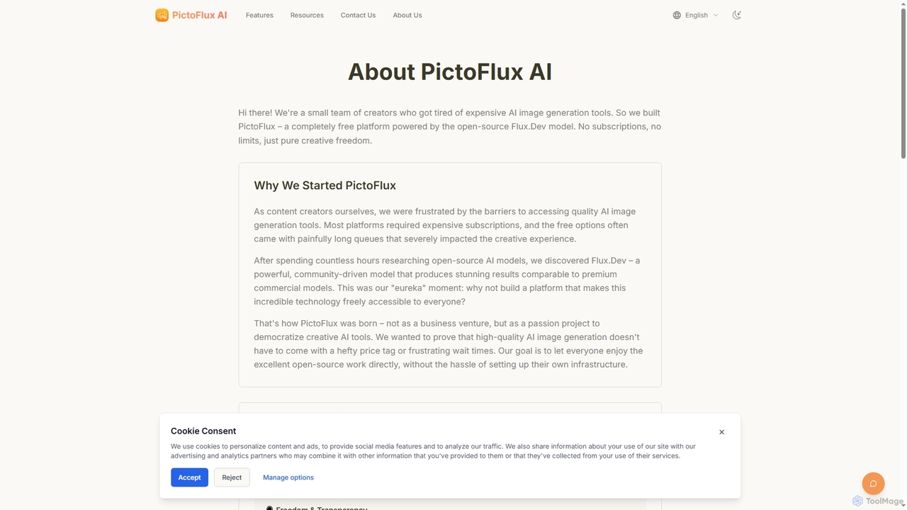 About Us - PictoFlux AI | Free AI Image Generator | Uncensored & No Restrictions - PictoFlux AI for Pictoflux