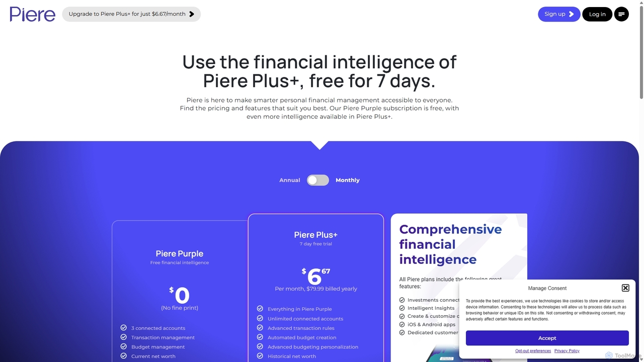 Pricing - Piere for Piere