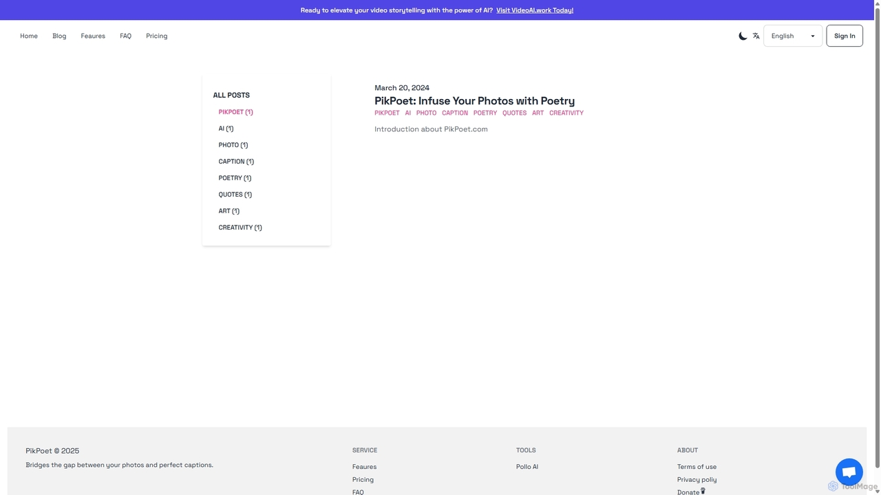 pikpoet | PikPoet | Bridges the gap between your photos and perfect captions. for PikPoet