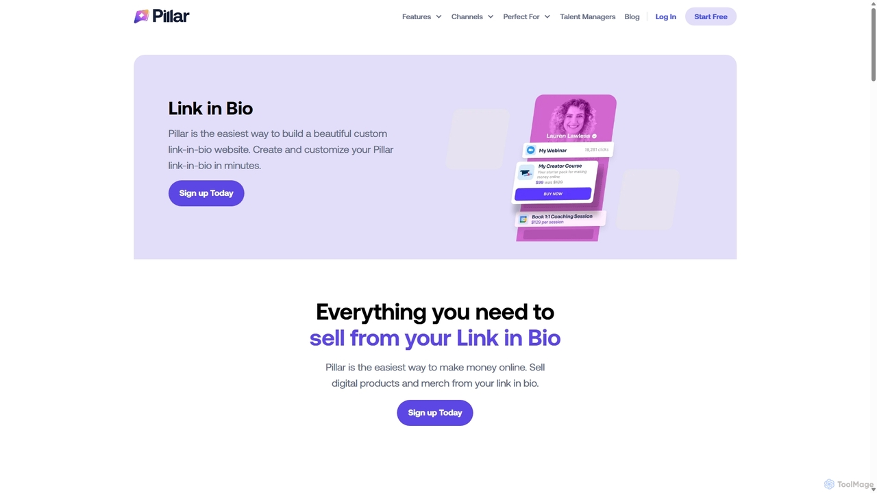 Link in Bio App for Content Creators | Pillar for Pillar