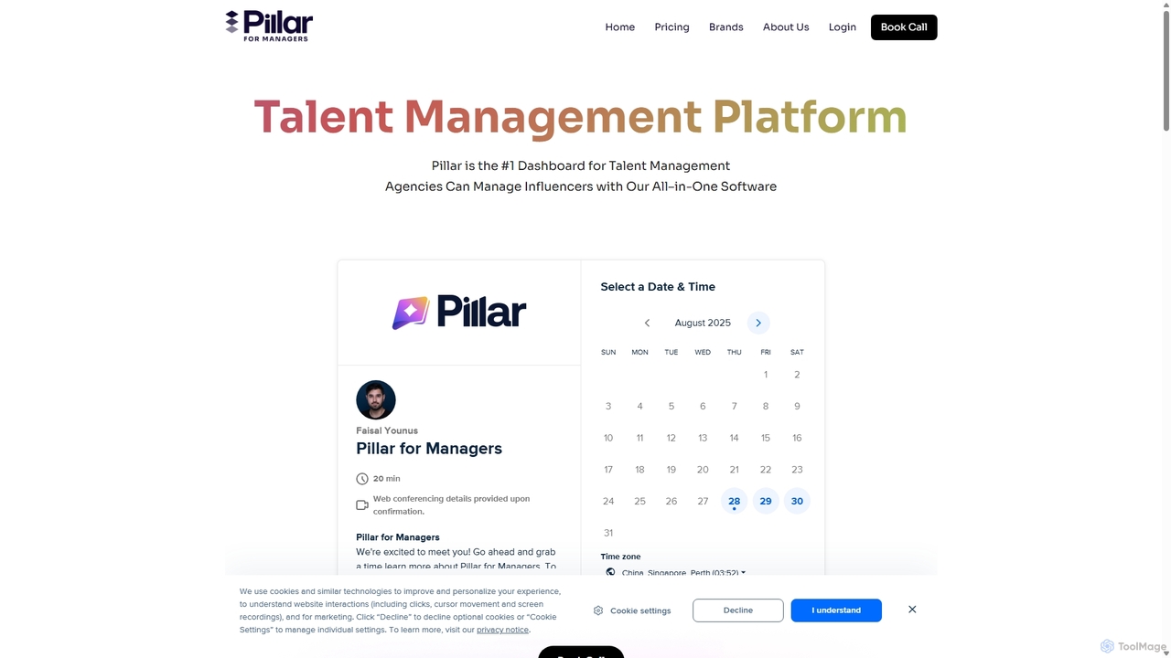 Talent Management Agency Platform for Creators | Pillar for Pillar