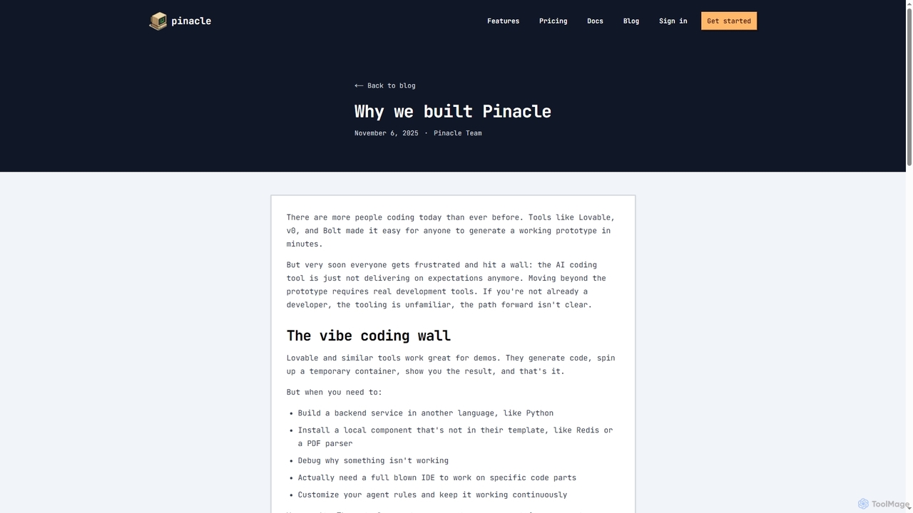 Why we built Pinacle - Pinacle Blog for Pinacle