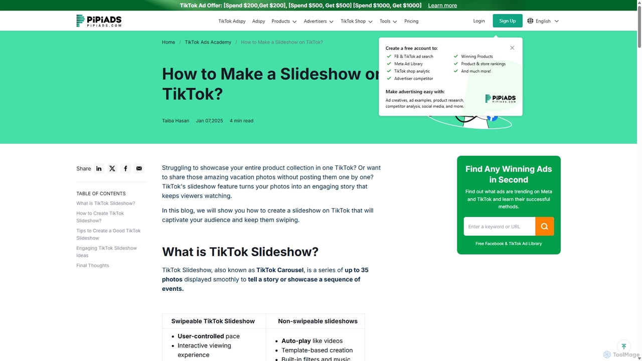 How to Make a Slideshow on TikTok: A Step-by-Step Guide for Pipiads