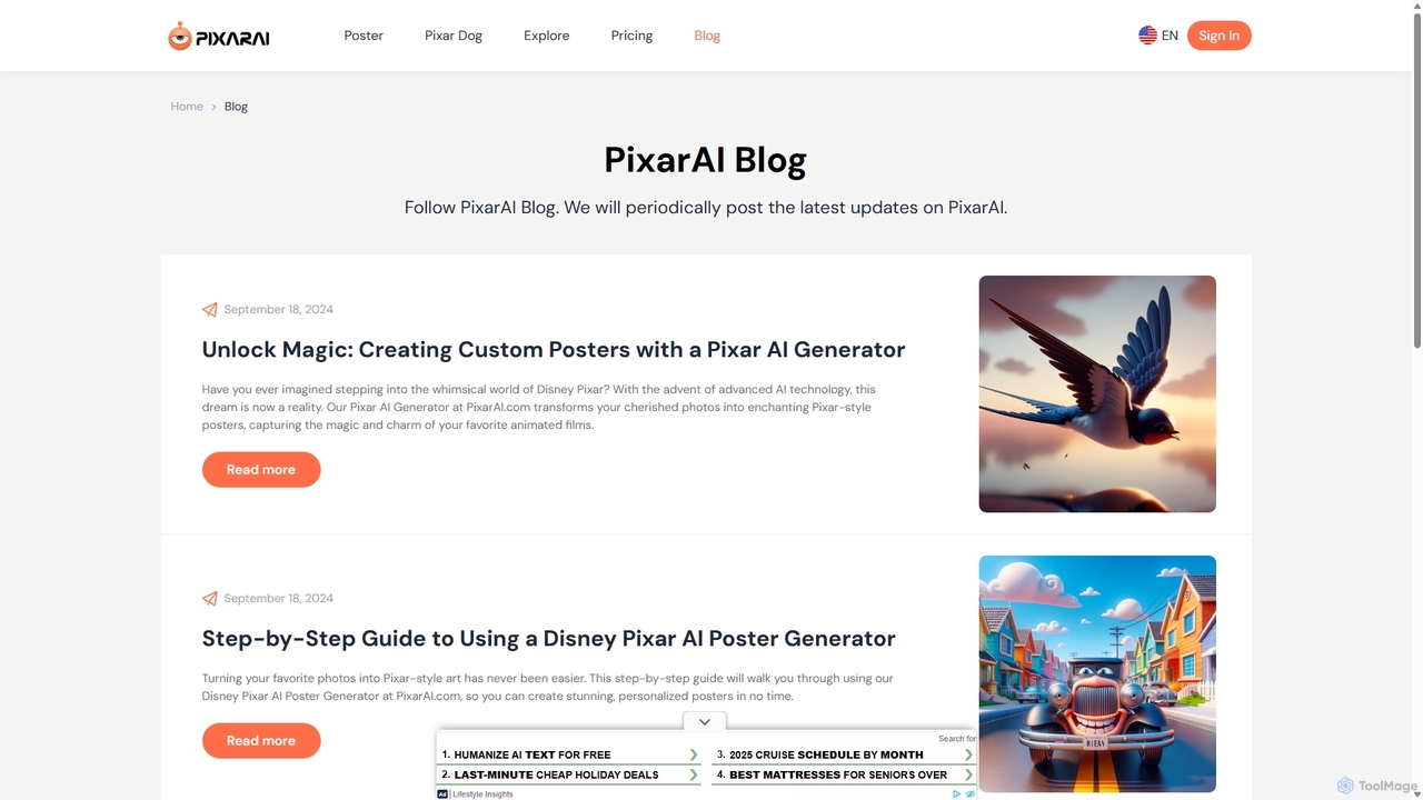 The Blog from PixarAI: Create Pixar style poster with AI for Free for PixarAI