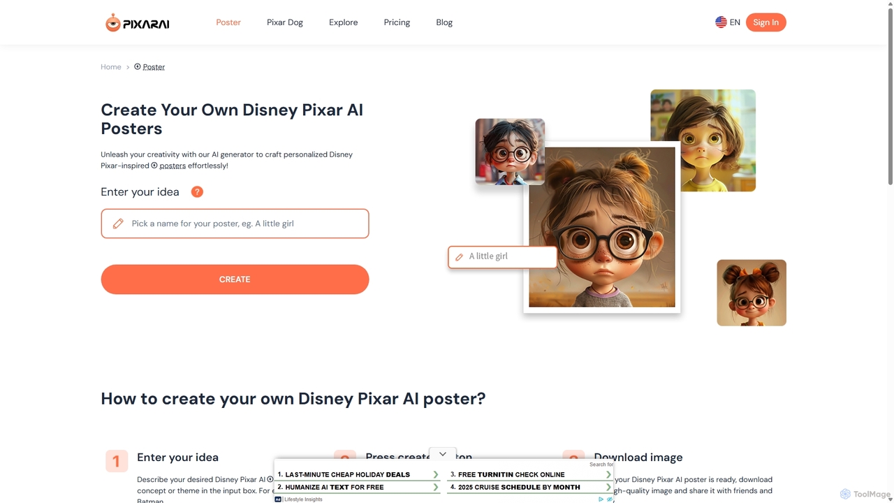 Disney Pixar AI Posters: Design Your Pixar style poster | PixarAI for PixarAI