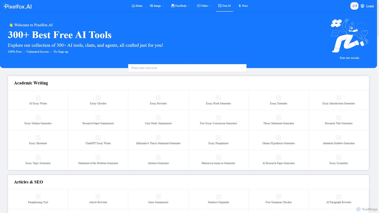 Best AI Writer Tools & Generators [Free, No Sign-up!] - Pixelfox AI for Pixelfox