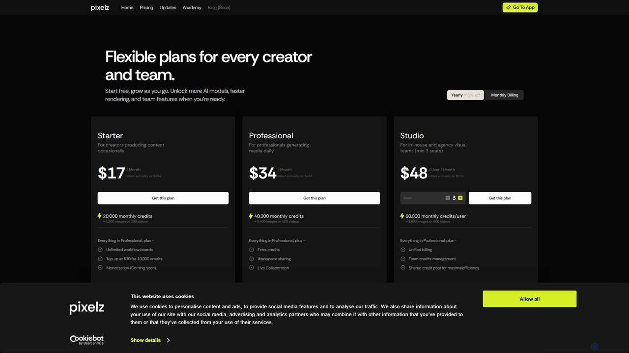 Pixelz Pricing — The Fastest & Smartest AI Creative Platform for Pixelzzz