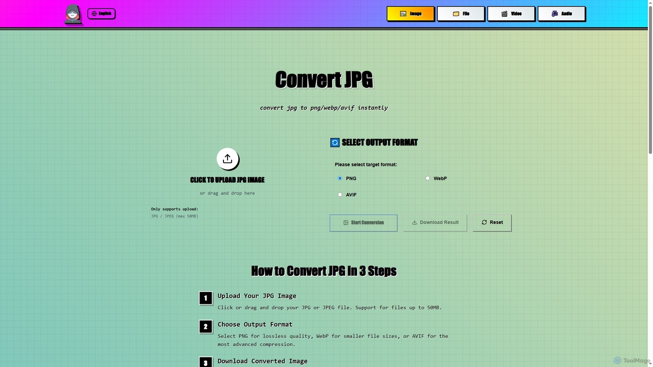 Convert JPG to Other Formats | PixPunk AI for PixPunk