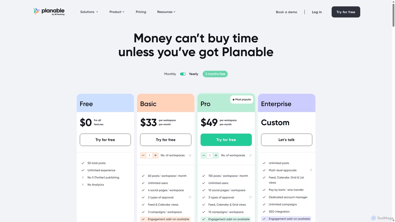Pricing - Planable | Content Planning, Approval & Collaboration for Free for Planable