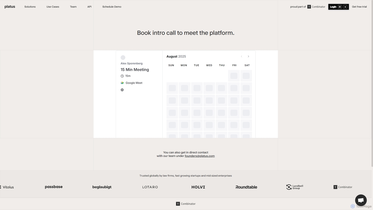 Platus - Instant Legal Infrastructure for Platus