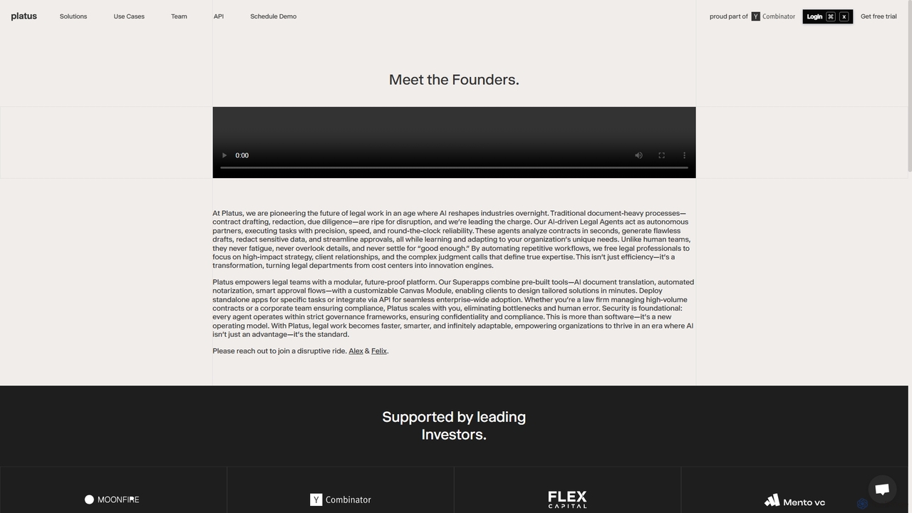 Platus - Instant Legal Infrastructure for Platus