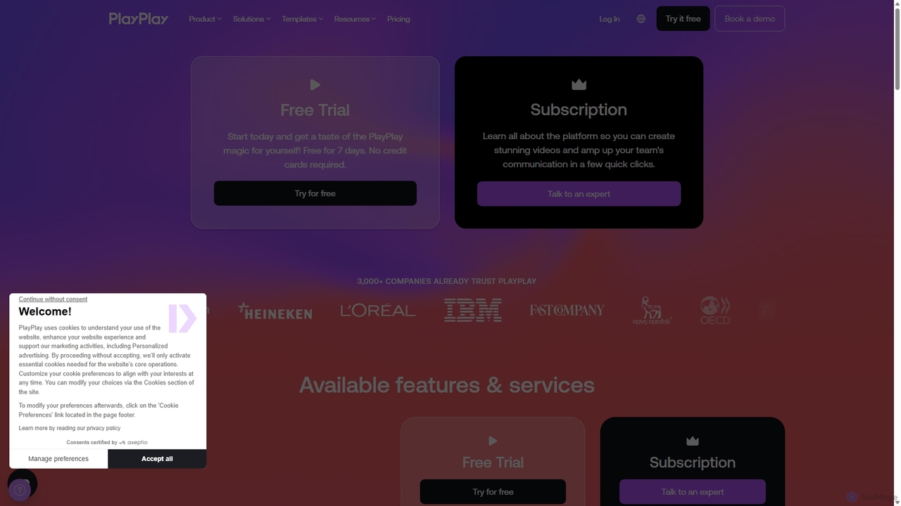Pricing for PlayPlay
