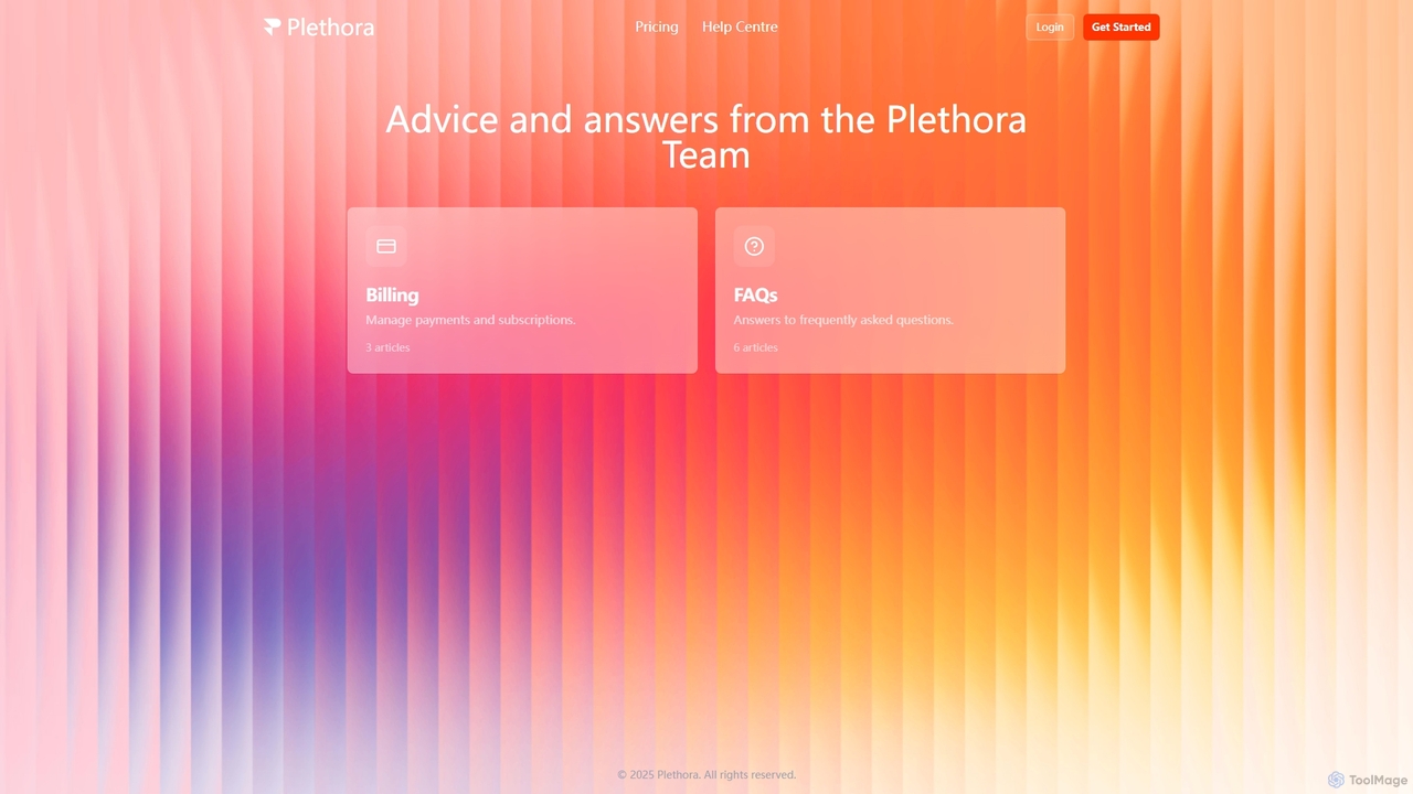 Plethora for Plethora