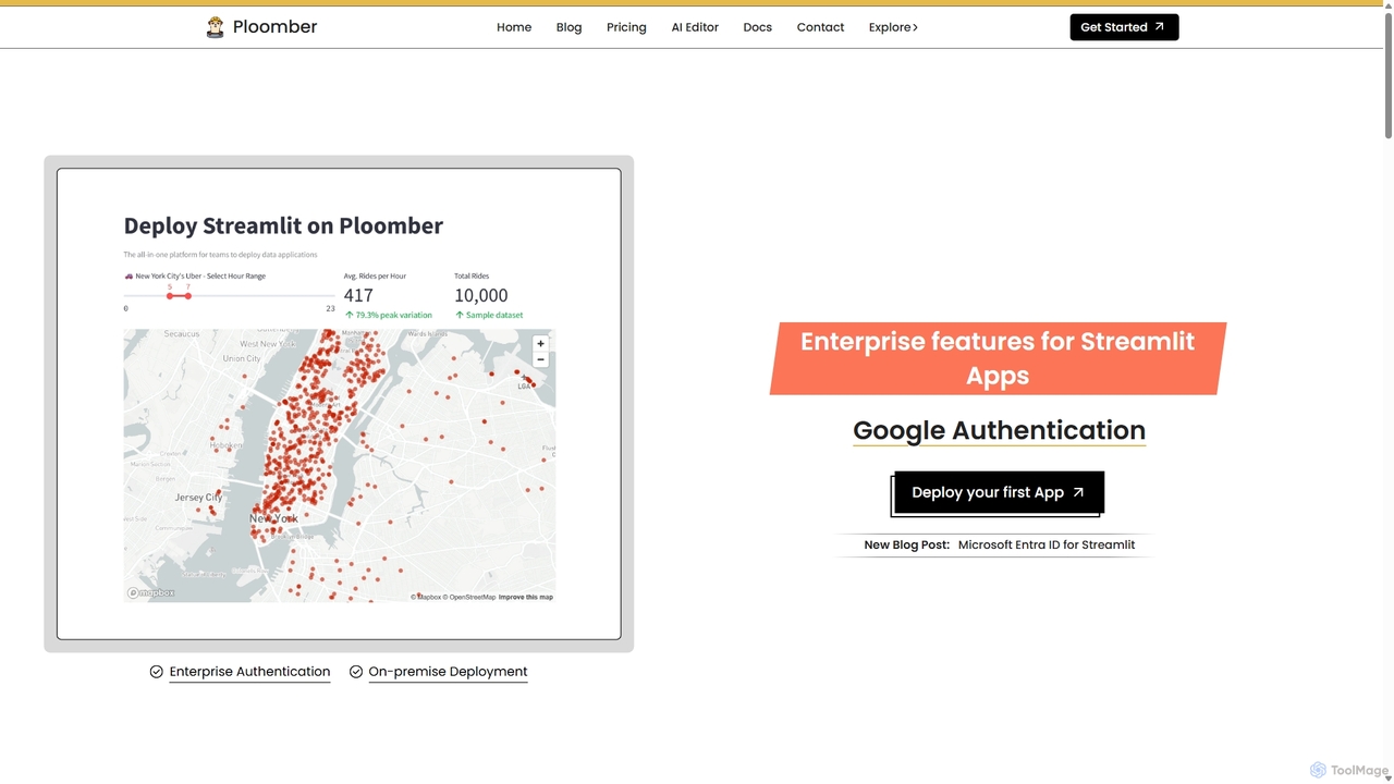 Enterprise features for Streamlit Apps for Ploomber