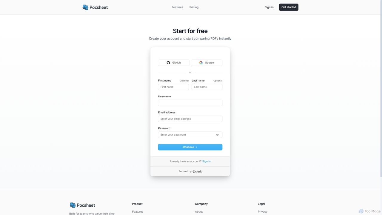 POCsheet – Compare vendor proposals & technical documents with AI for POCsheet