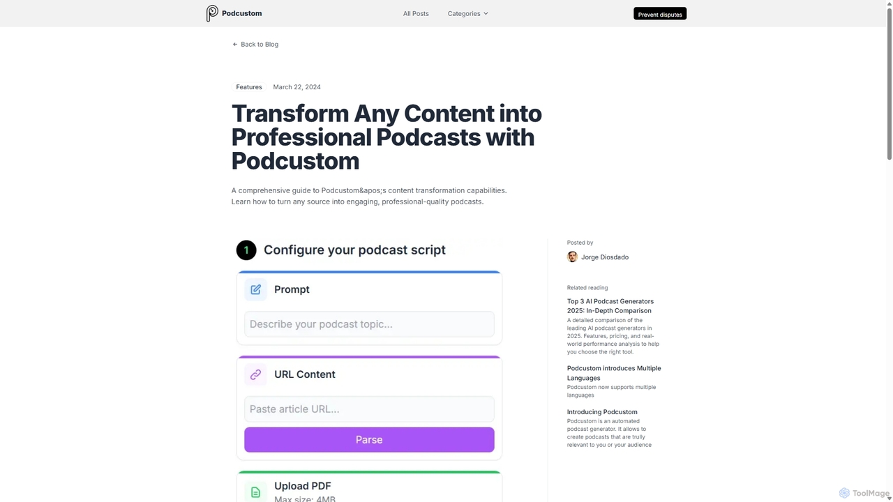 Transform Any Content into Professional Podcasts with Podcustom for Podcustom