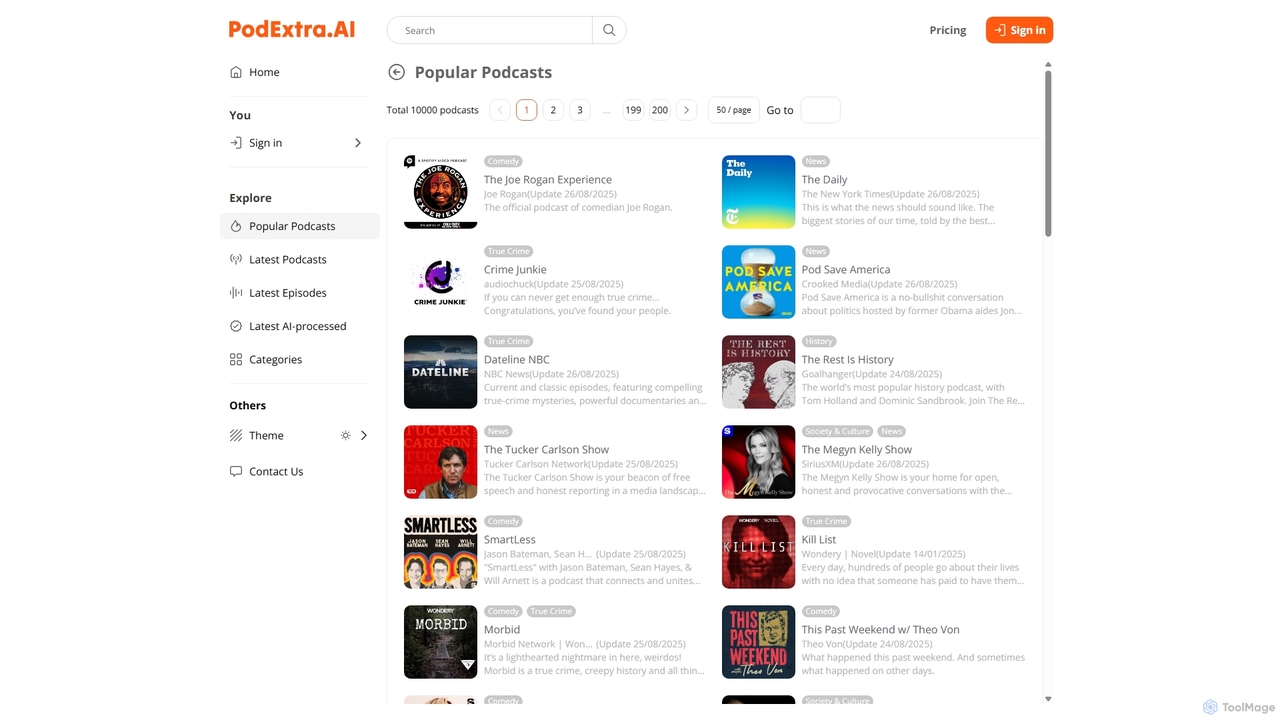The Best Popular Podcasts episodes of 2024-2025 | PodExtra.AI for PodExtra