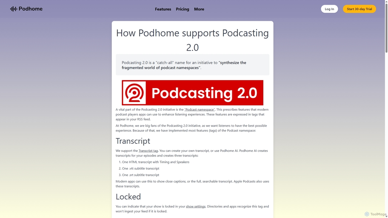 Podhome - How Podhome supports Podcasting 2.0 for Podhome
