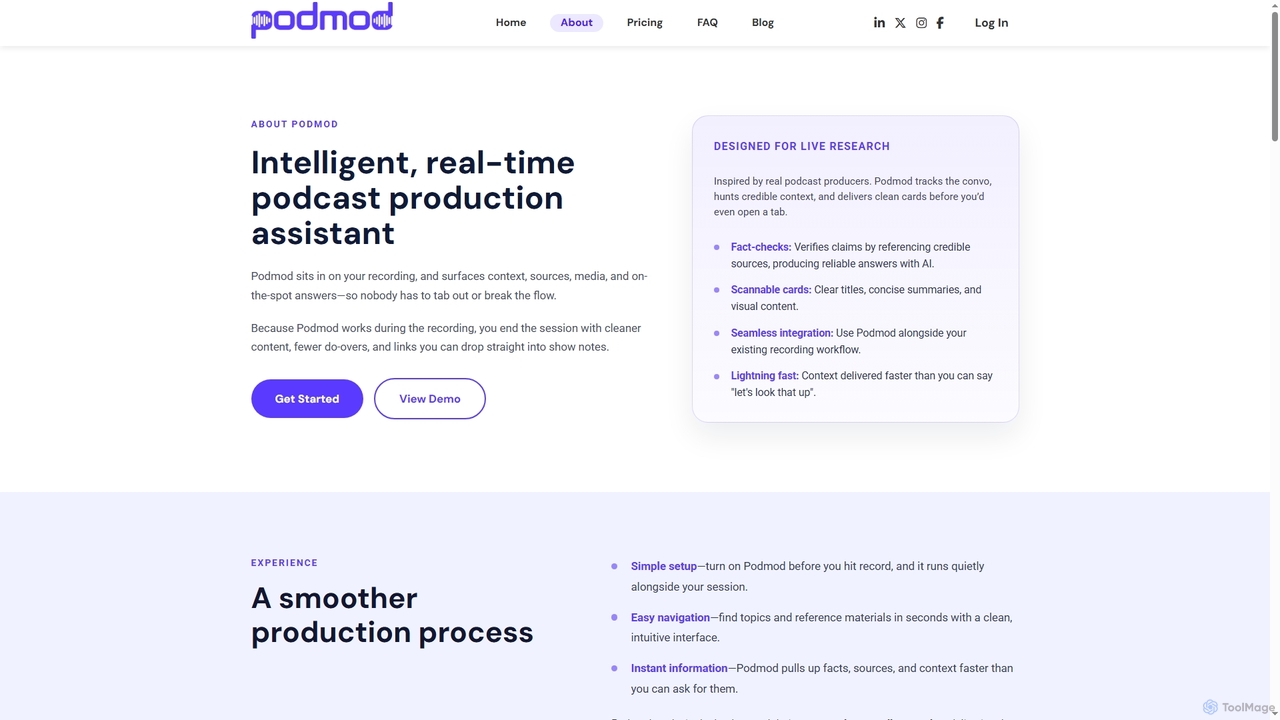 About Podmod | Real-Time AI Research for Podcasters for Podmod