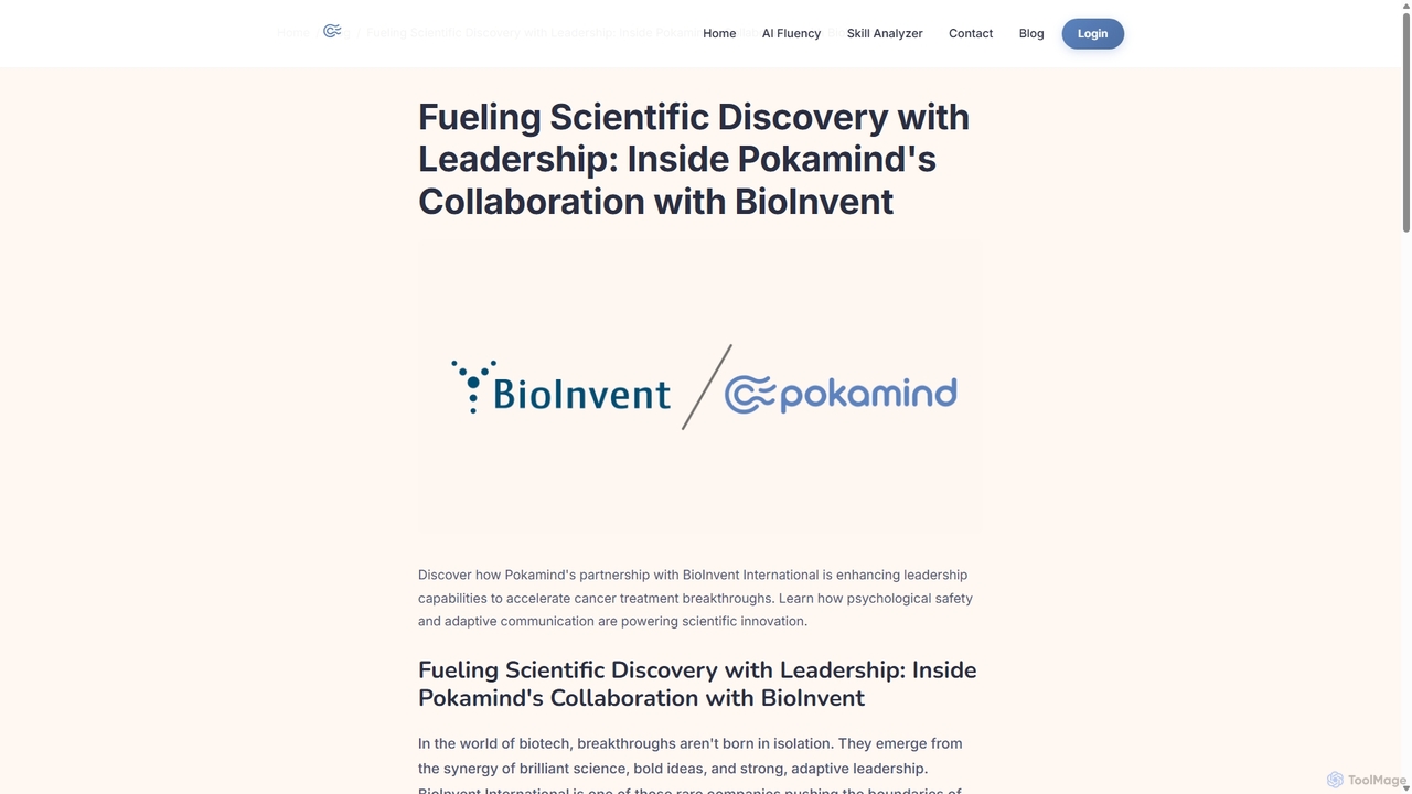 Fueling Scientific Discovery with Leadership: Inside Pokamind's Collaboration with BioInvent | PokaMind Blog for PokaMind