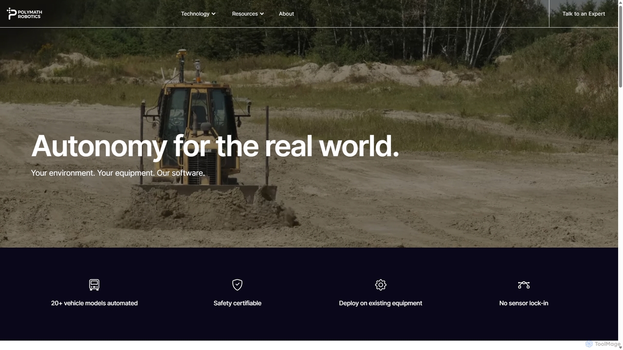 Autonomy Retrofits for Off-Highway Vehicles | Polymath Robotics for Polymath Robotics