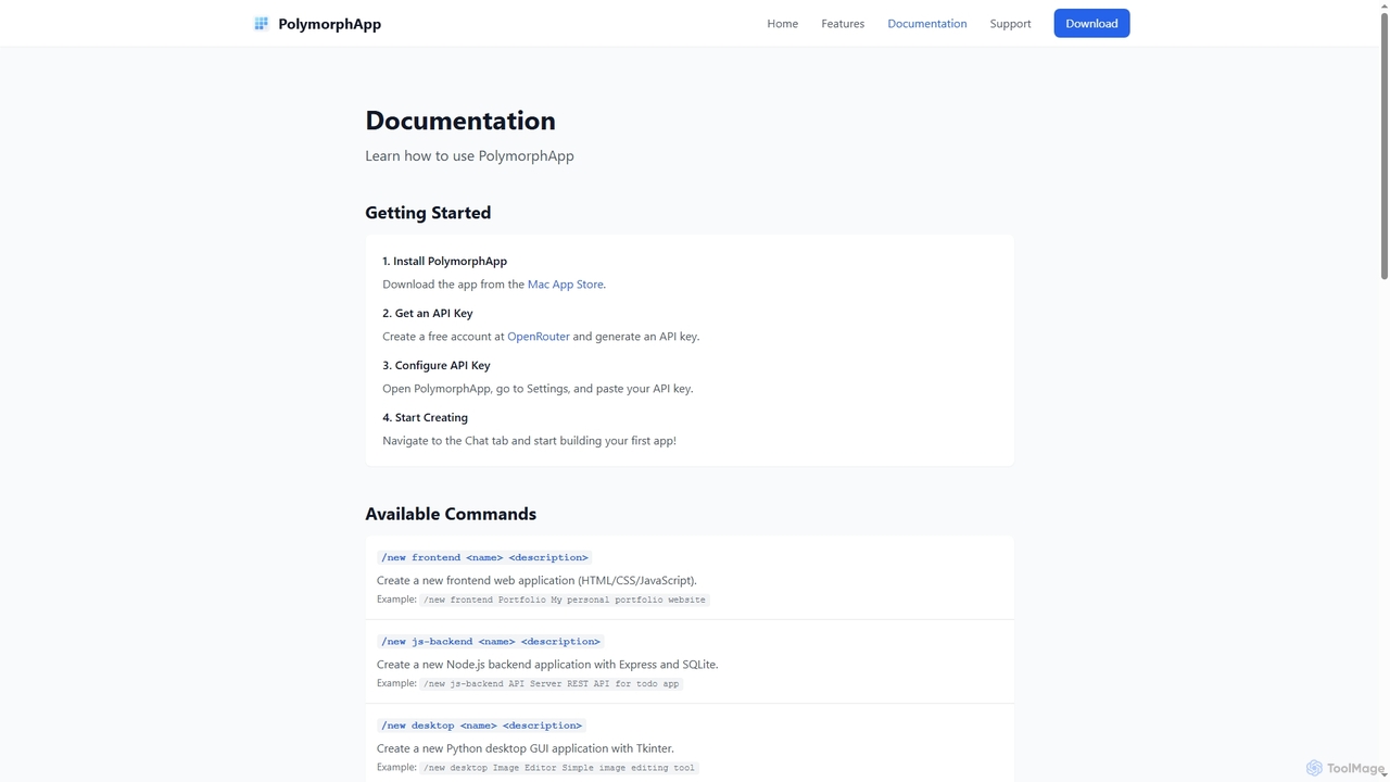 Documentation - PolymorphApp for PolymorphApp