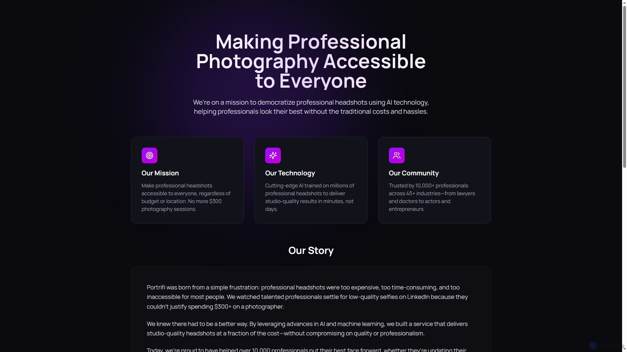 About Us - AI-Powered Professional Headshots | Portrifi for Portrifi