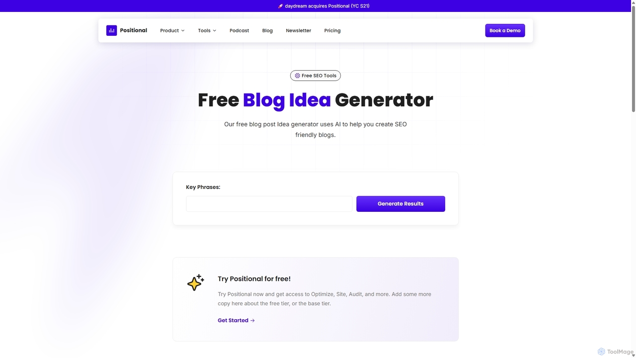 Free Blog Post Idea Generator for Positional