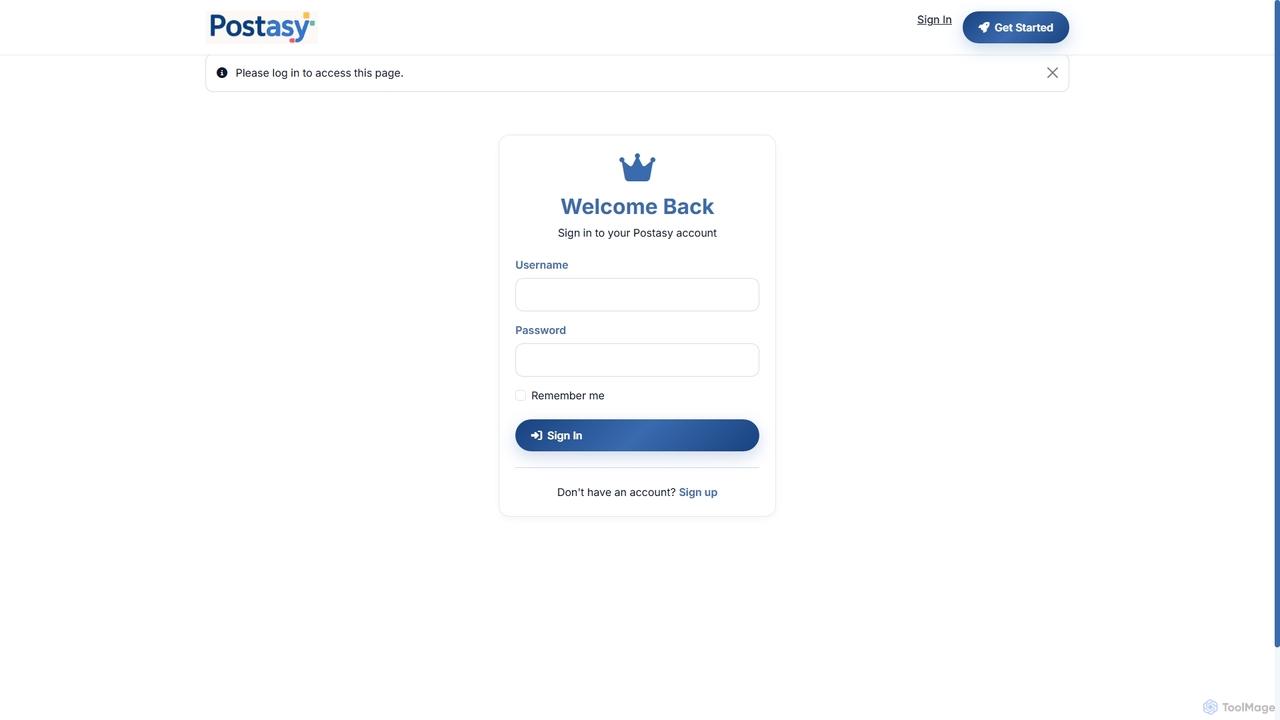 Sign In - Postasy for Postasy