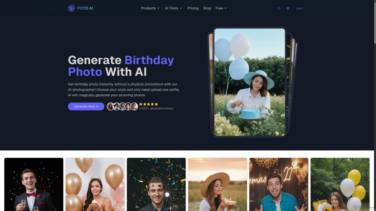 Generator Your Birthday Photo Without Physical Photoshoot! - POTO AI for Poto