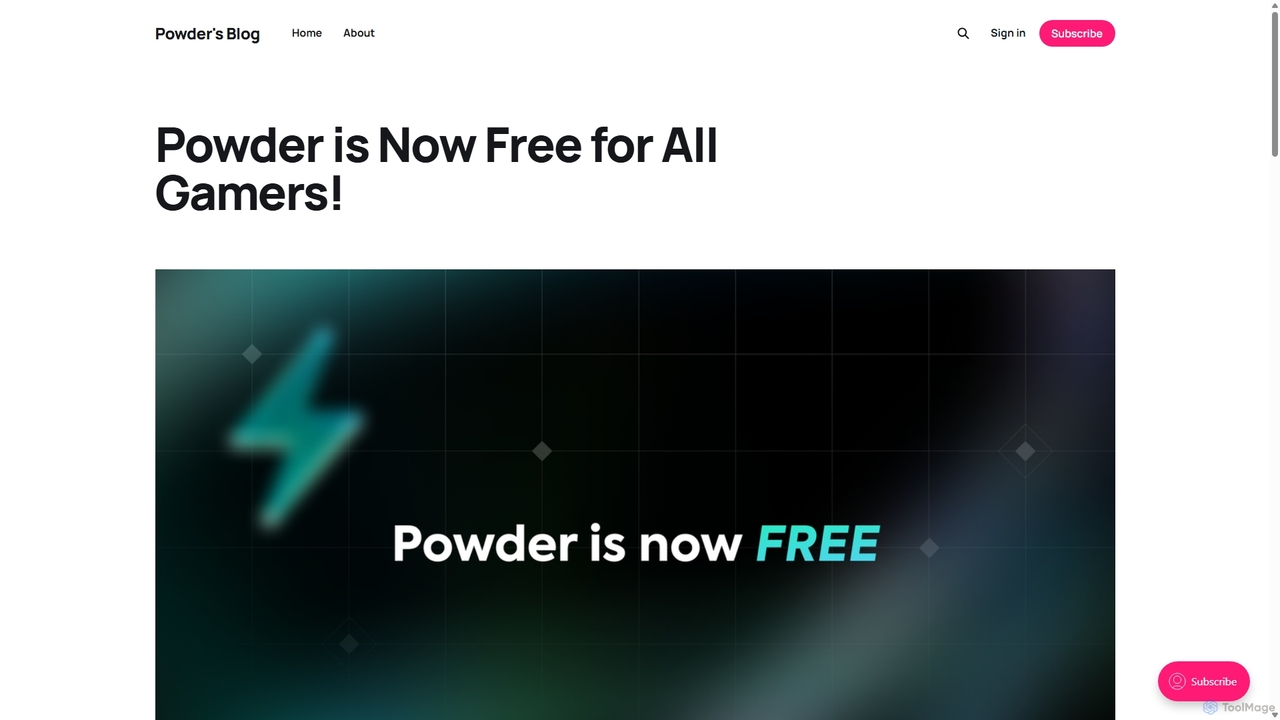 Powder is Now Free For All Gamers! for Powder
