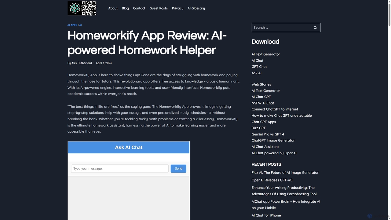 Homeworkify App Review: AI-powered Homework Helper - PowerBrain Ask AI Chat Assistant & Chatbot for PowerBrain AI