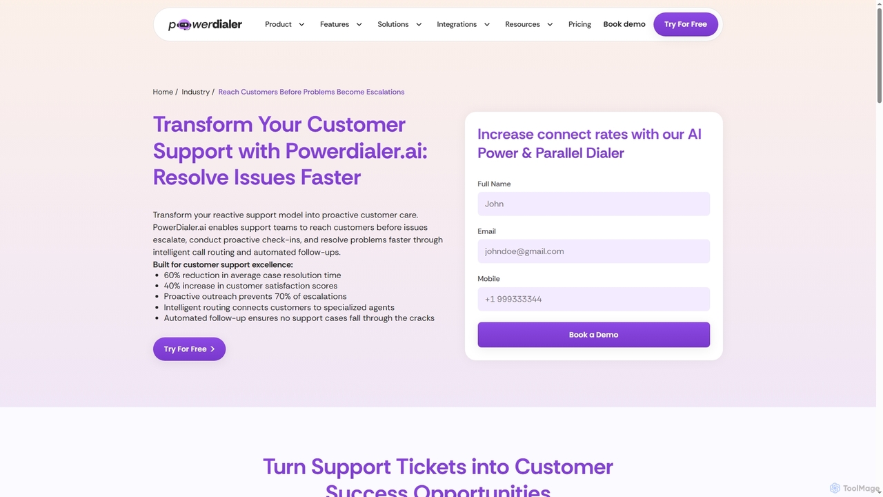 Customer Support Power Dialer - Proactive Support & Faster Resolution | PowerDialer.ai for PowerDialer