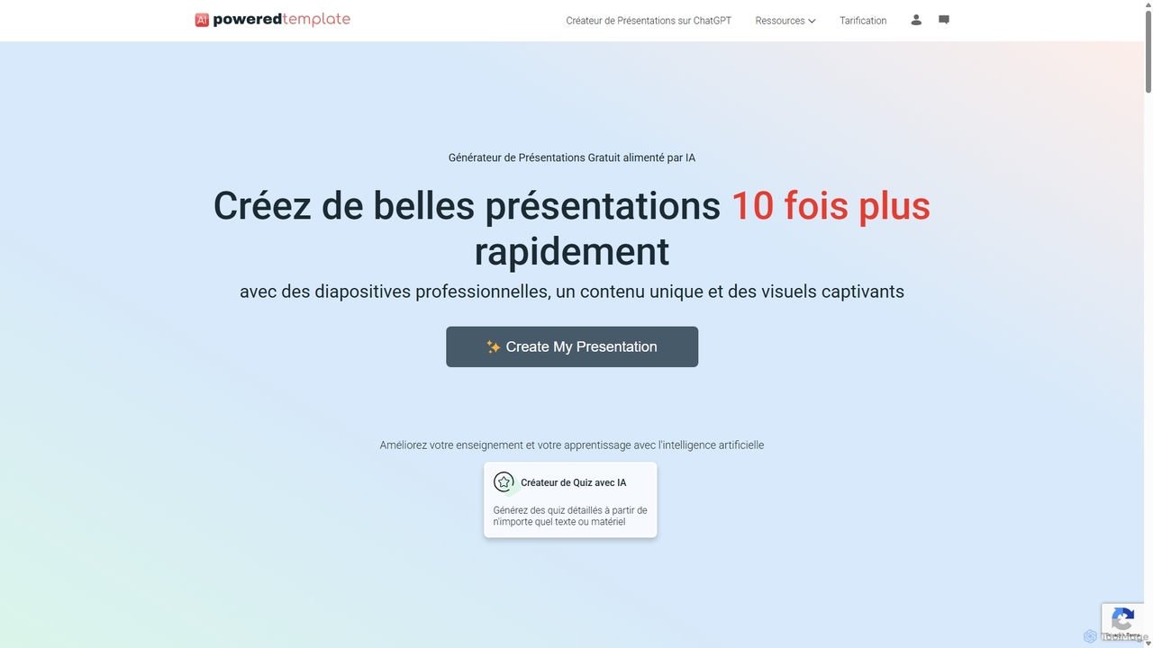 Créateur de Présentations avec IA Gratuit - Créez des Présentations Époustouflantes | PoweredTemplate for PoweredTemplate AI Presentation Maker