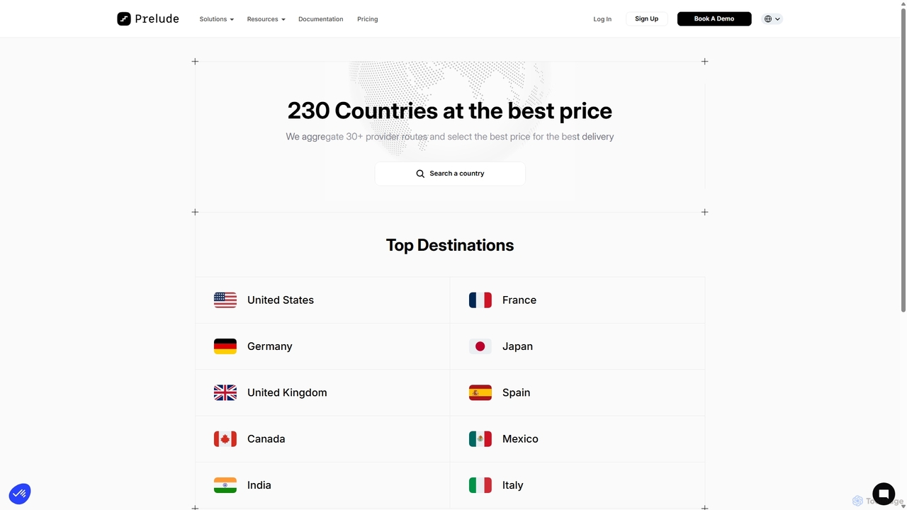 Prelude | SMS & Messaging Pricings for Prelude