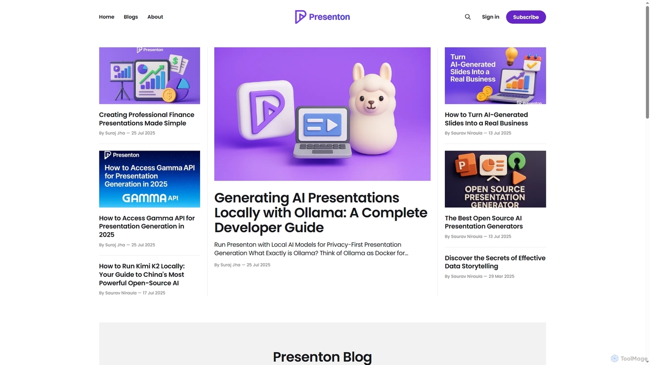 Presenton Blog for Presenton