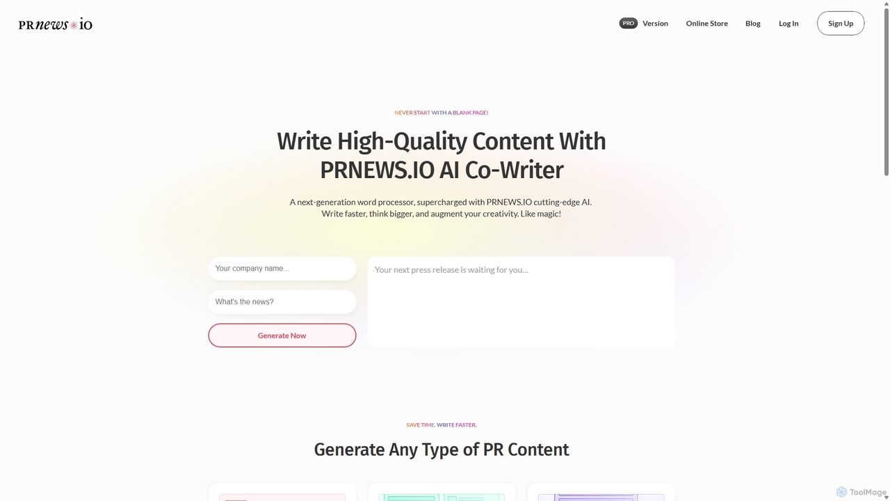 Press Releases Co-Writer