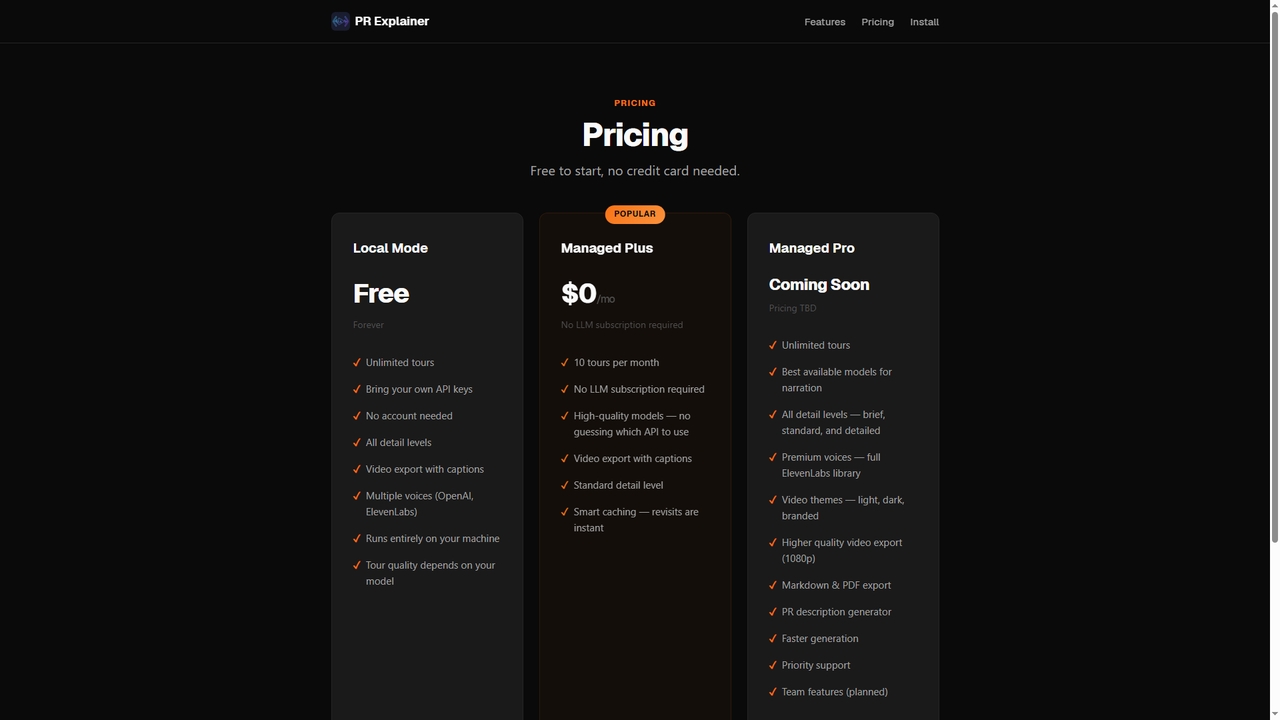 Pricing — PR Explainer for Prexplainer